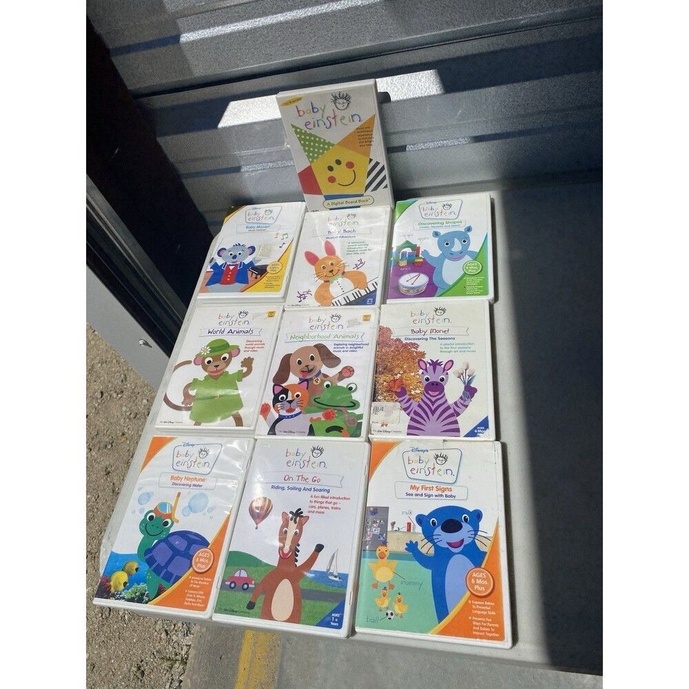 Baby Einstein 10 DVD Lot 2000 A Digital Board Book Artisan Disney With Booklets